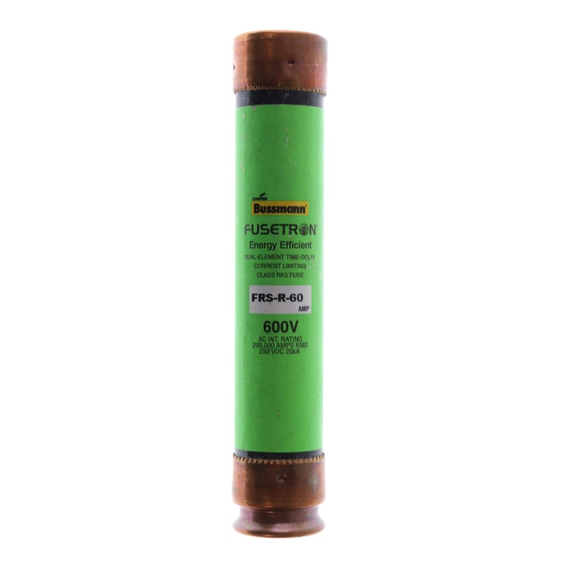 Bussmann FRS-R-60 Tron Frs-R Energy Efficient Non-Indicating Time Delay Fuse, 600 Vac/250 Vdc, 60 Amp
