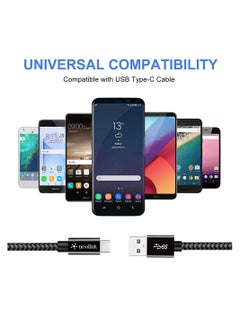 neolink Neolink 1M USB 3.0 60W 3A Fast Charging Cable for i Phone 15 16 Pro Max Samsung Galaxy S24 S23 S22 SSD Grey Type A To Type C Cable, Nylon Braided USB A to USB C Charger Cable Data Transfer Compatible with Samsung Galaxy Note 20/10/10+/9/8, S10 S10E, S20 S9 S8 Plus  - Image 3