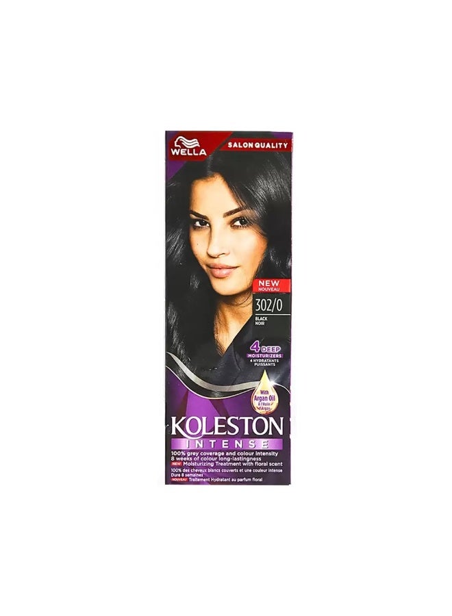Koleston Intense Grey Coverage long-Lastingness Hair Color- 302/0 Black Noir - Image 2
