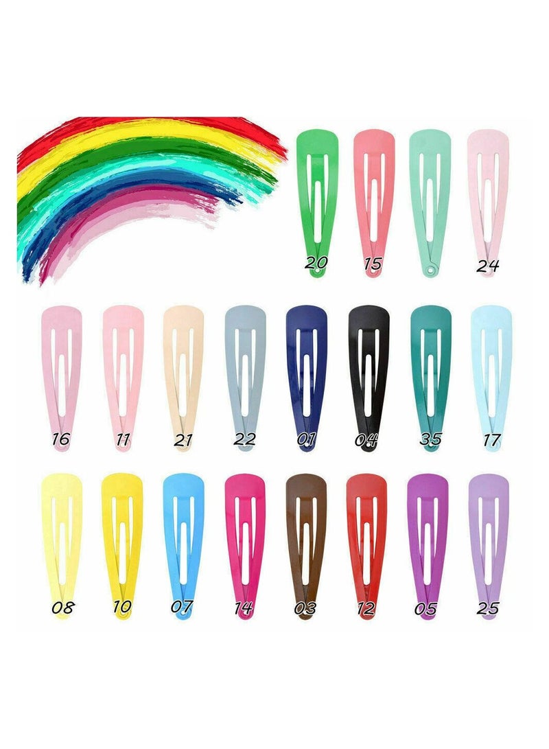 MARGOUN 20Pcs Snap Hair Clip Metal Non Slip Multicolor Hair Barrette Girls Women Hair Accessories - Image 3