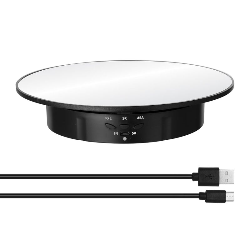 360 Degree Electric Rotating Turntable Display Stand for Video Photography Props Speed Adjustable Display Turntable - Image 1