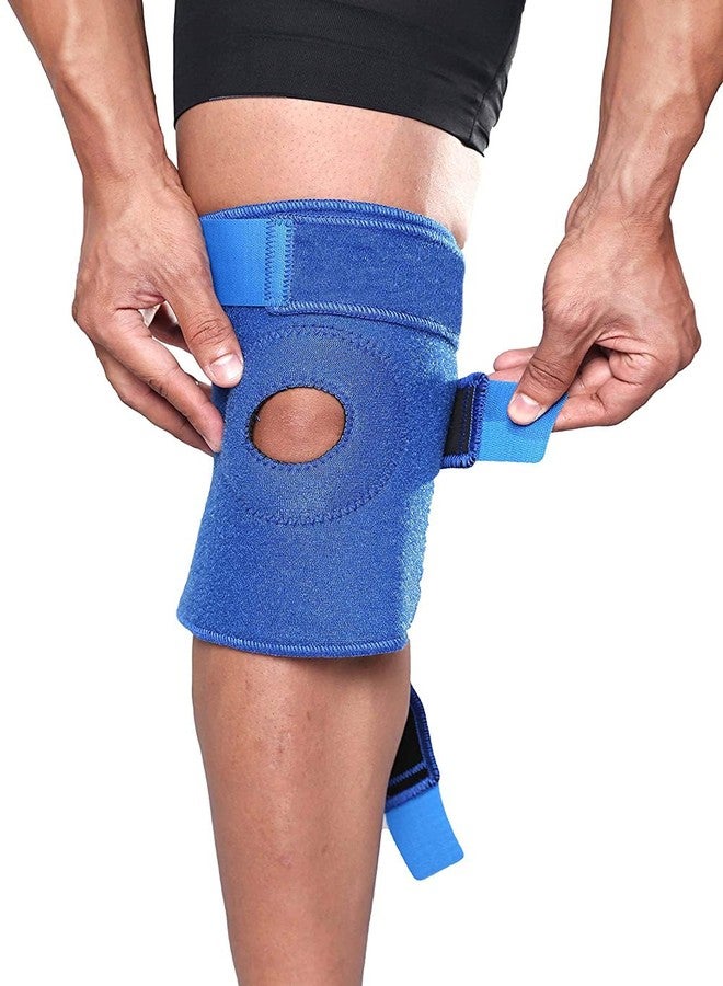 Ezyfit Open-Patella Knee Support for Arthritis, Joint Pain Relief with Adjustable Strap & Breathable Neoprene Material (Free Size) (Pack of 2) - Image 3