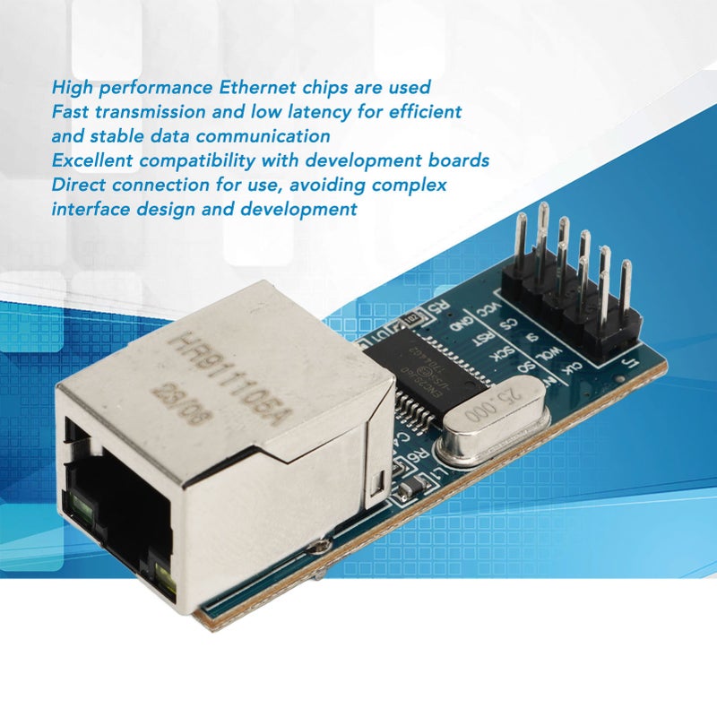 وحدة شبكة LAN Ethernet ENC28J60 HR911105A لوحة تطوير شبكة Ethernet ميني واجهة SPI 3.3 فولت - Image 1