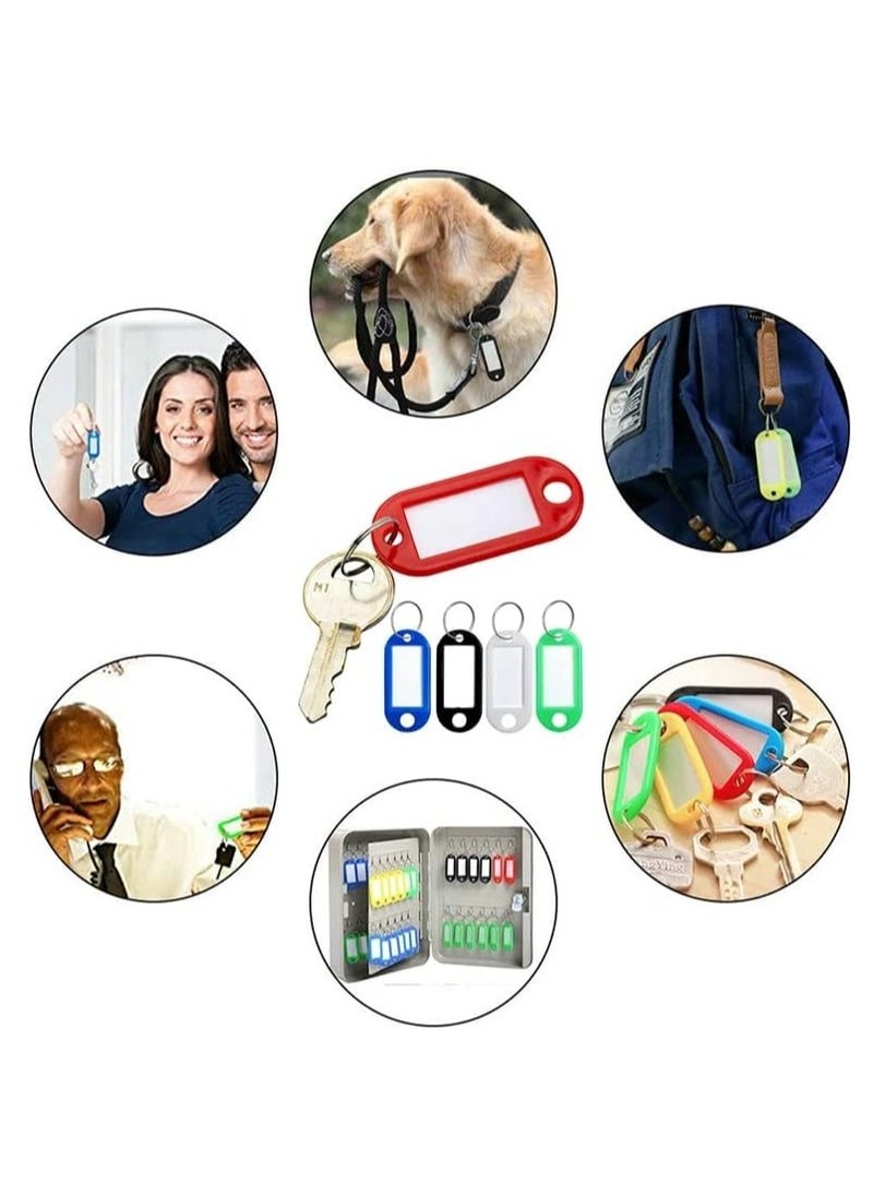 Rubik 50pc Key Tags Plastic Key Rings, Bulk Keychains with Writeable Identification Label Orange  - Image 5