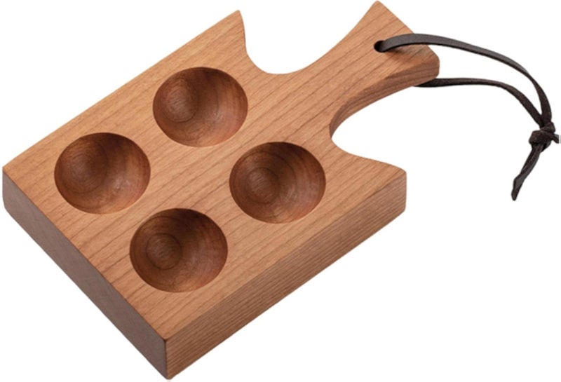 علبة بيض خشبية من ماجيديل بمقبض، حامل زينة، حاوية مبتكرة، منظم محمول، صينية على الطراز الياباني، متينة للاستخدام على سطح الطاولة، B