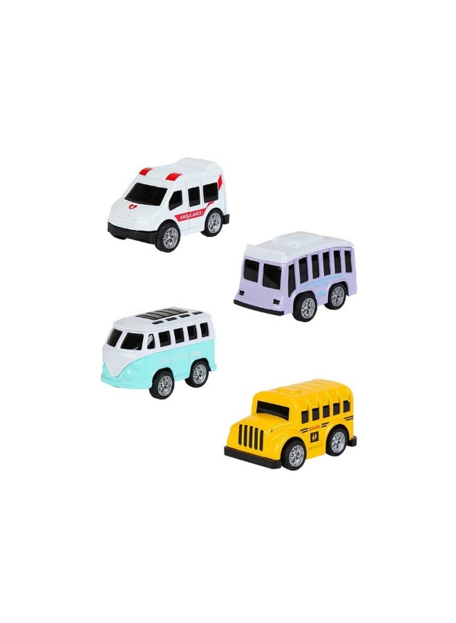 4 PCS Children Pull Back Vehicle Toys Kids Boys Gift Simulated Shape Colorful Model Car Small Alloy Mini Car. - Image 1