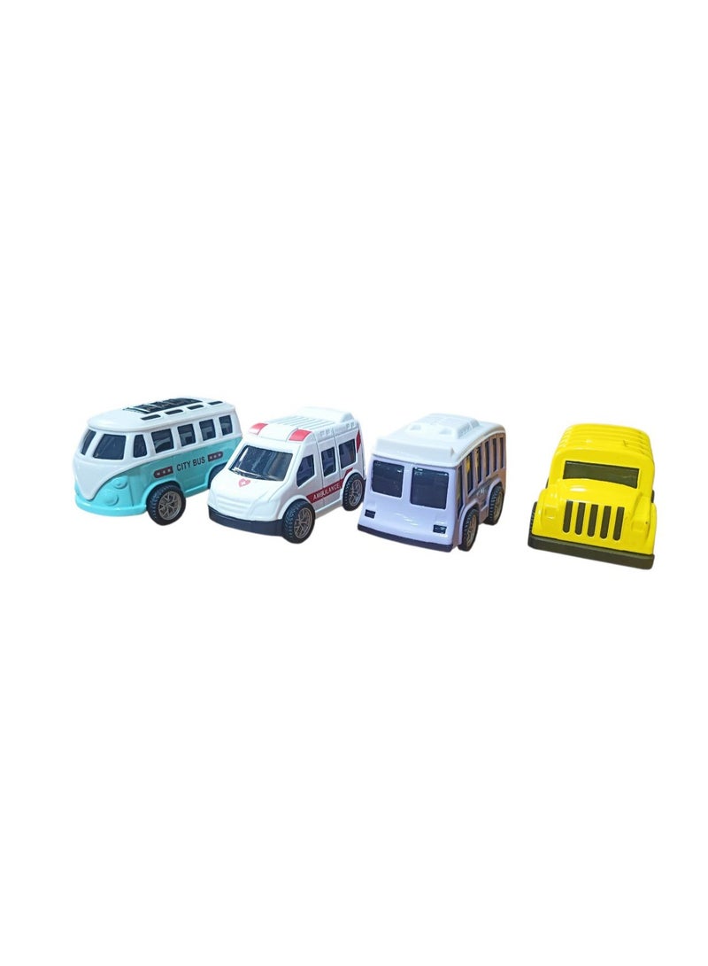 4 PCS Children Pull Back Vehicle Toys Kids Boys Gift Simulated Shape Colorful Model Car Small Alloy Mini Car. - Image 2