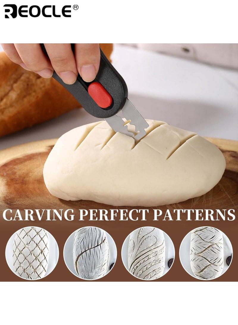 ريوكل أداة تشريح الخبز المغناطيسية بشفرة قابلة للسحب ومقبض مضاد للانزلاق - أداة تشكيل العجينة بتصميم قابل لإعادة الاستخدام لصنع خبز العجينة المخمرة - Image 2