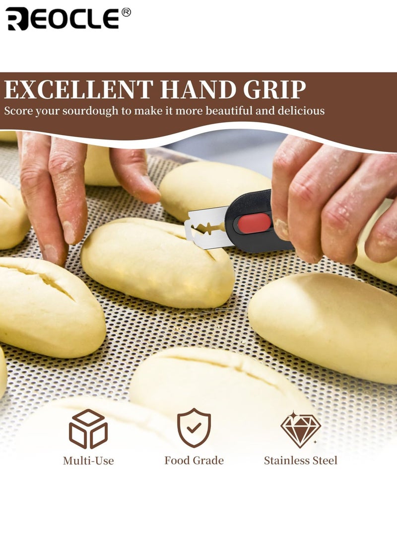 ريوكل أداة تشريح الخبز المغناطيسية بشفرة قابلة للسحب ومقبض مضاد للانزلاق - أداة تشكيل العجينة بتصميم قابل لإعادة الاستخدام لصنع خبز العجينة المخمرة - Image 4