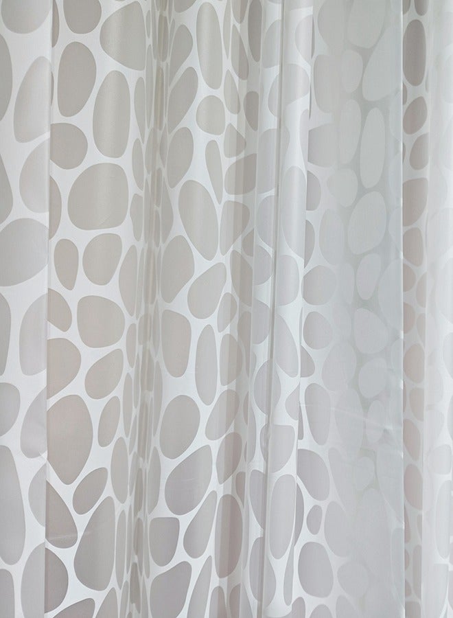 GUSGU Long Shower Curtain Liner, Heavy Duty PEVA Thick Clear Plastic Shower Curtain with Rust-Proof Metal Grommets, Waterproof Shower Liner for Bathroom, Pebble Pattern, 180X200cm - Image 5