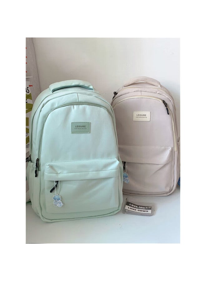 Landcase Backpack For Middle School Girls, High School And College Students, Stylish Campus Backpack, Double Shoulder Bag For Men, Laptop Bag, 1606 Light Green - Image 4