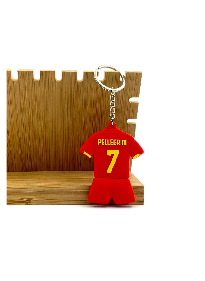 Generic Barcelona/Messi/Juve/Cristiano Ronaldo/Paris/Chelsea/Real Madrid Shirt Jersey Keychain Accessory Pendant Bag Chain Car Keychain Creative Gift for Unisex 