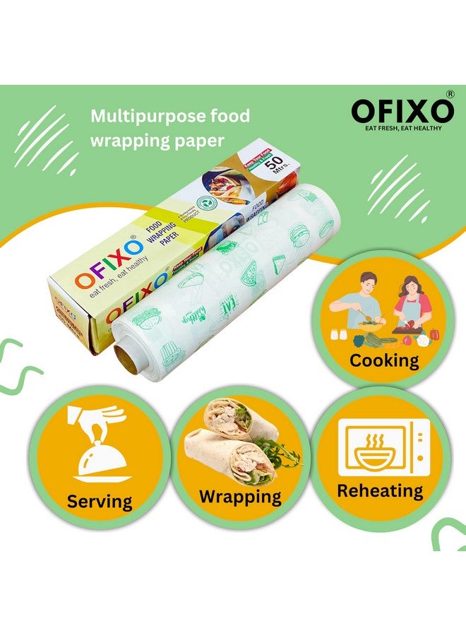 OFIXO Food WRAP Multipurpose Food Wrapping Paper | 20 Meter | Perfect Premium Food Wrapping Paper for Cooking, Baking, Packing and Serving Foods (Pack of 2) - Image 3
