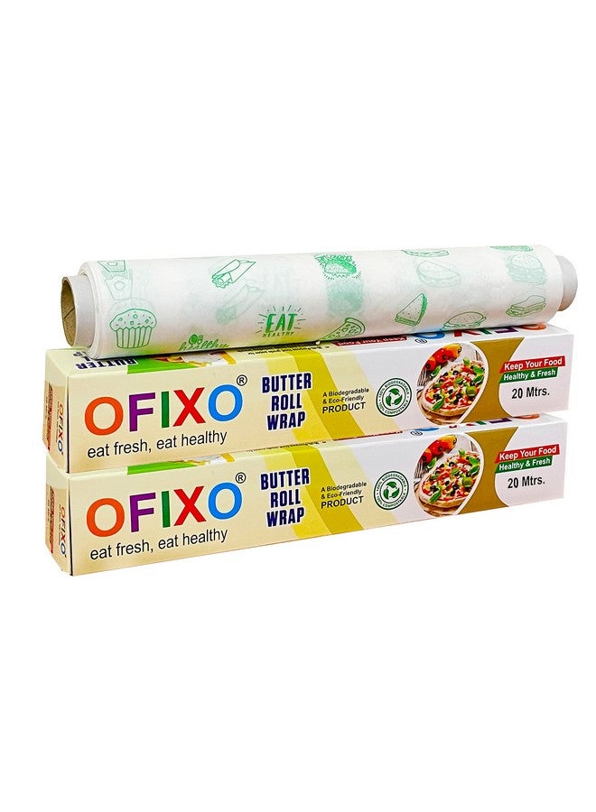 OFIXO Food WRAP Multipurpose Food Wrapping Paper | 20 Meter | Perfect Premium Food Wrapping Paper for Cooking, Baking, Packing and Serving Foods (Pack of 2) - Image 1