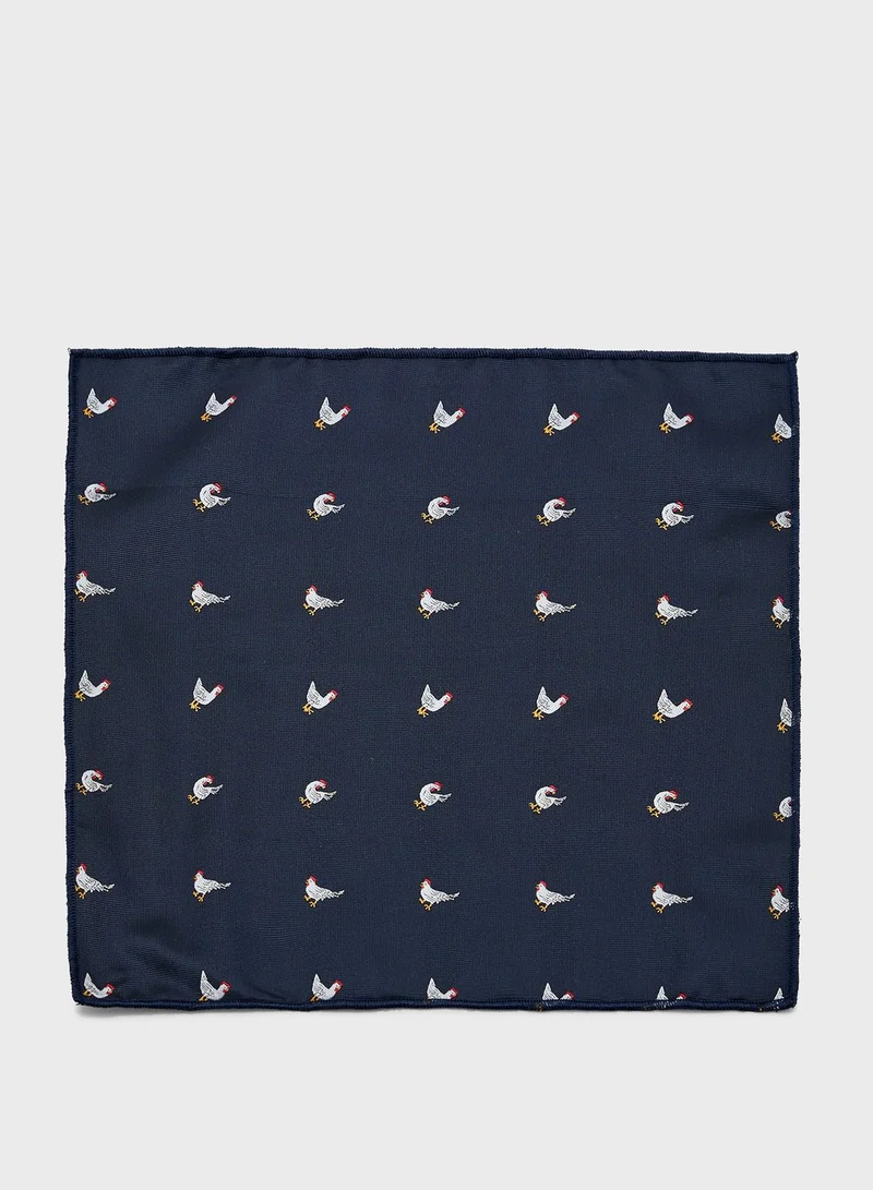 Robert Wood Tie & Pocket Square In Gift Box