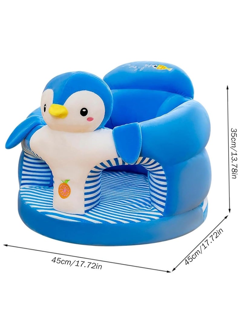 Bebiland Baby Support Seat Sofa Chair, Baby Sitting Support Pillow Baby Sofa Sitting Chair Cushion Baby Floor Support Seat Learning Sitting Chair Protector for Infants Toddler (Penguin) - Image 2