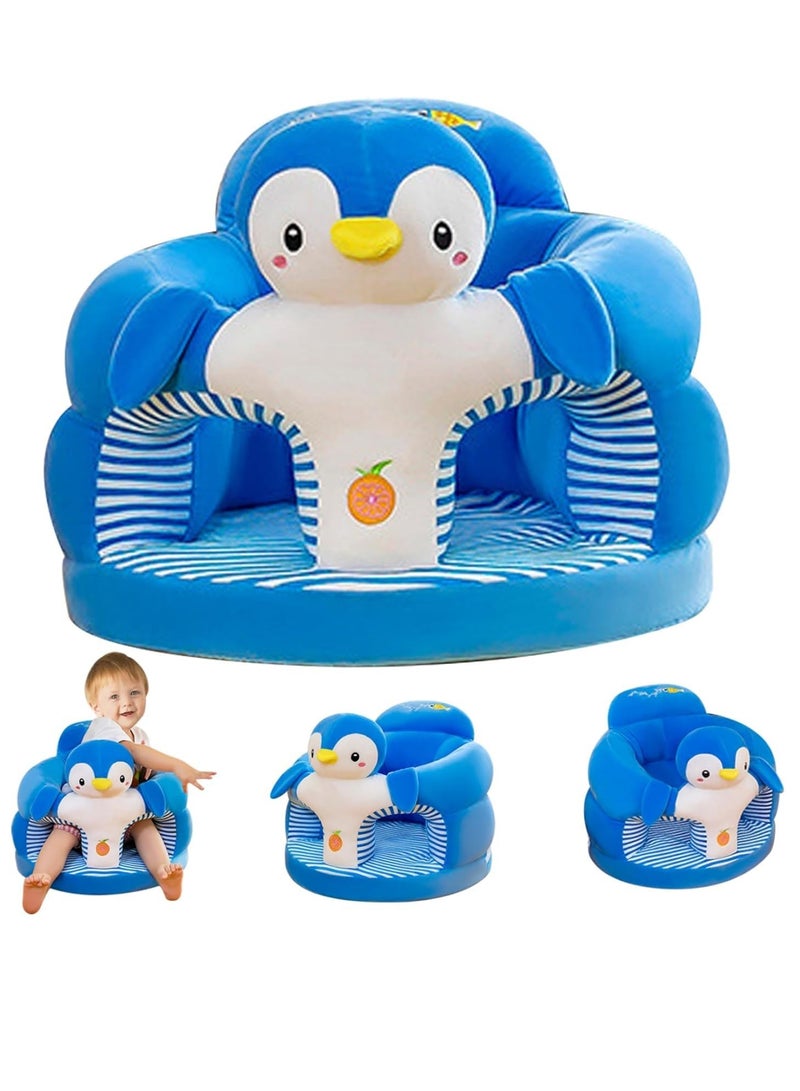 Bebiland Baby Support Seat Sofa Chair, Baby Sitting Support Pillow Baby Sofa Sitting Chair Cushion Baby Floor Support Seat Learning Sitting Chair Protector for Infants Toddler (Penguin) - Image 3