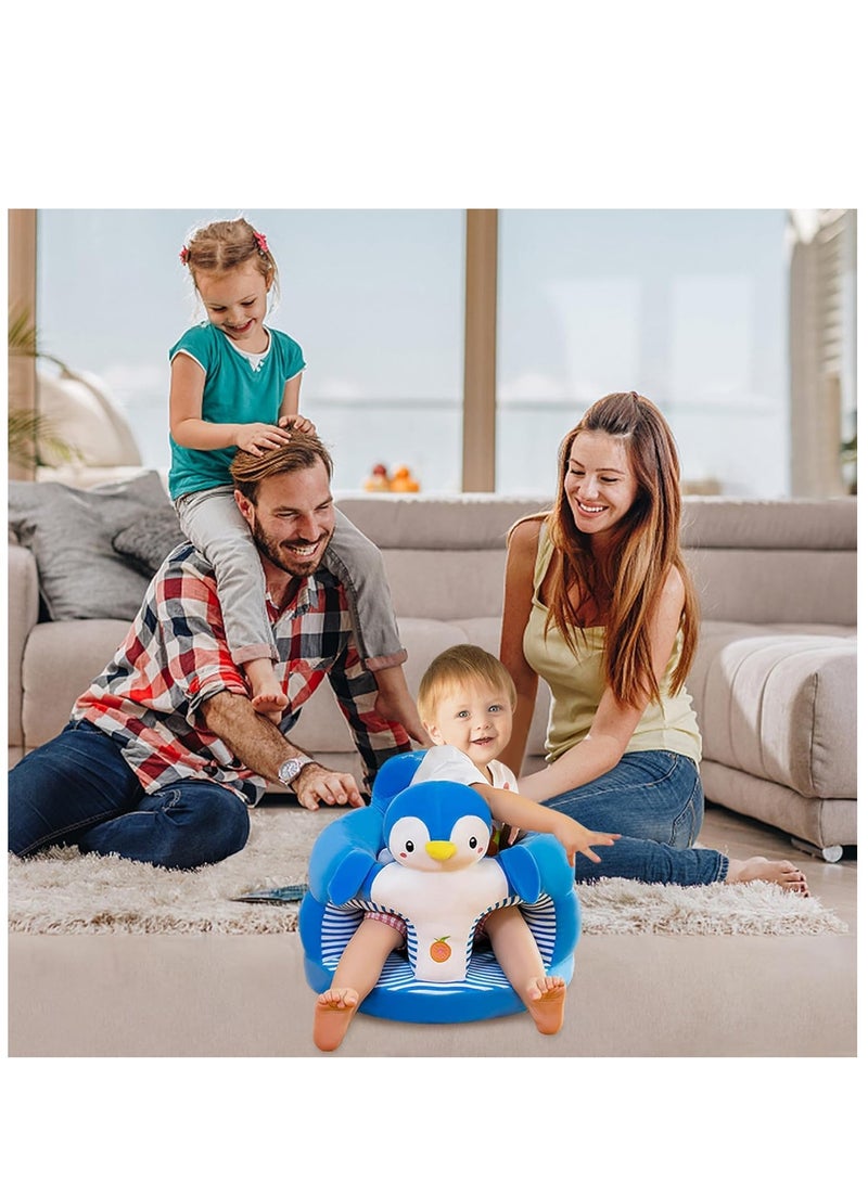 Bebiland Baby Support Seat Sofa Chair, Baby Sitting Support Pillow Baby Sofa Sitting Chair Cushion Baby Floor Support Seat Learning Sitting Chair Protector for Infants Toddler (Penguin) - Image 5