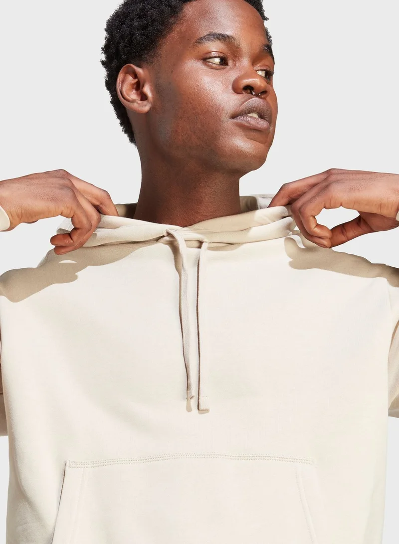 adidas هودي لونج من نسيج الفليس