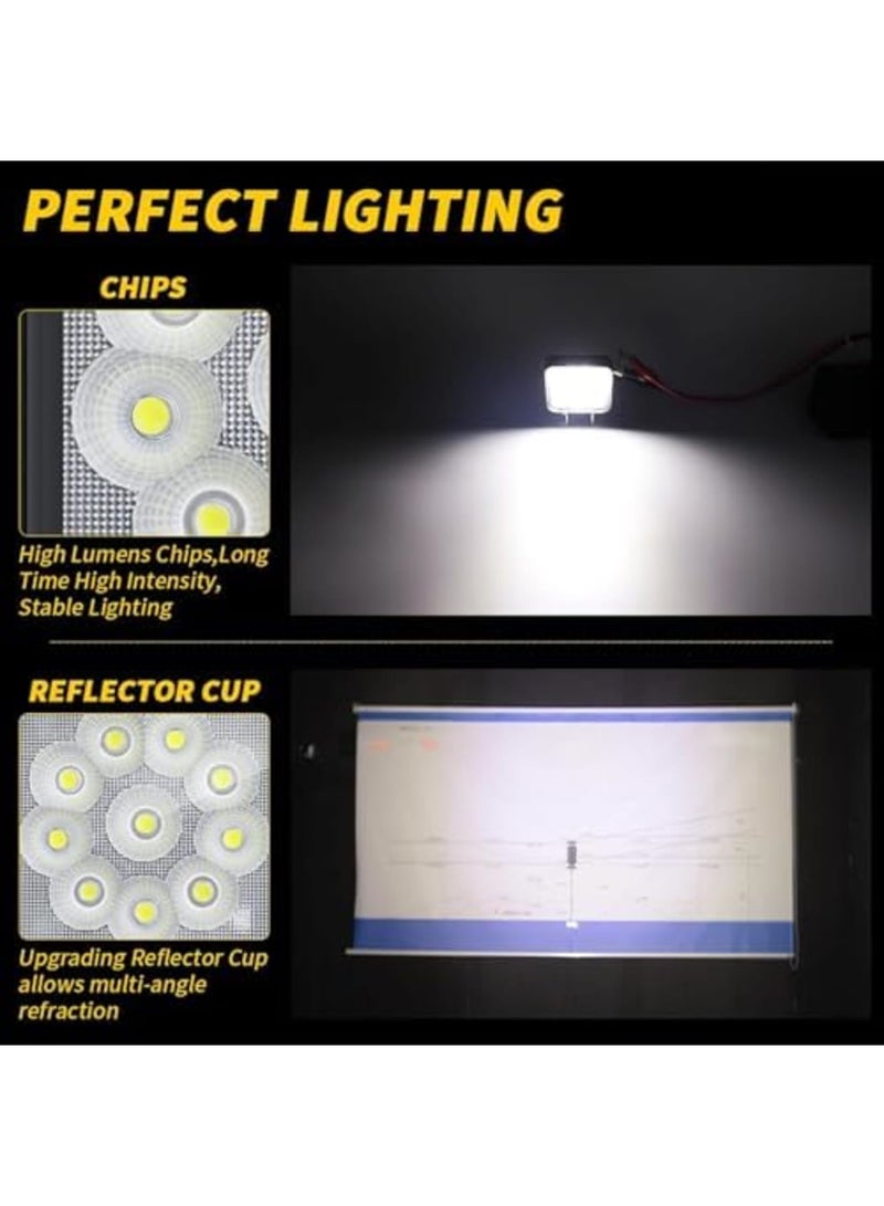 SYOSI LED Work Lights for Truck, Exterior Flood Spotlight Bar, Super Bright Fog Lighting Accessories for Driving Fog,Work Boat Lamp, Truck Flood,Beam LED Bars Pickup Tractor SUV (Black) - Image 4