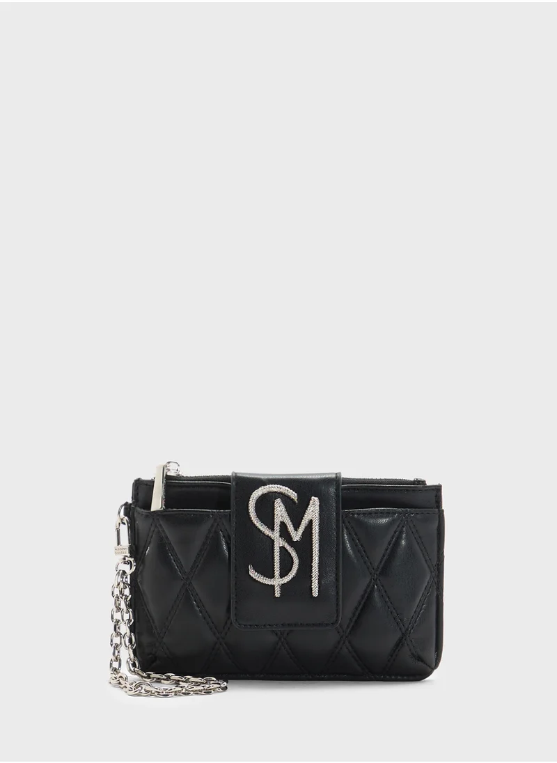 STEVE MADDEN Bchev2 Logo Quilted Wallet