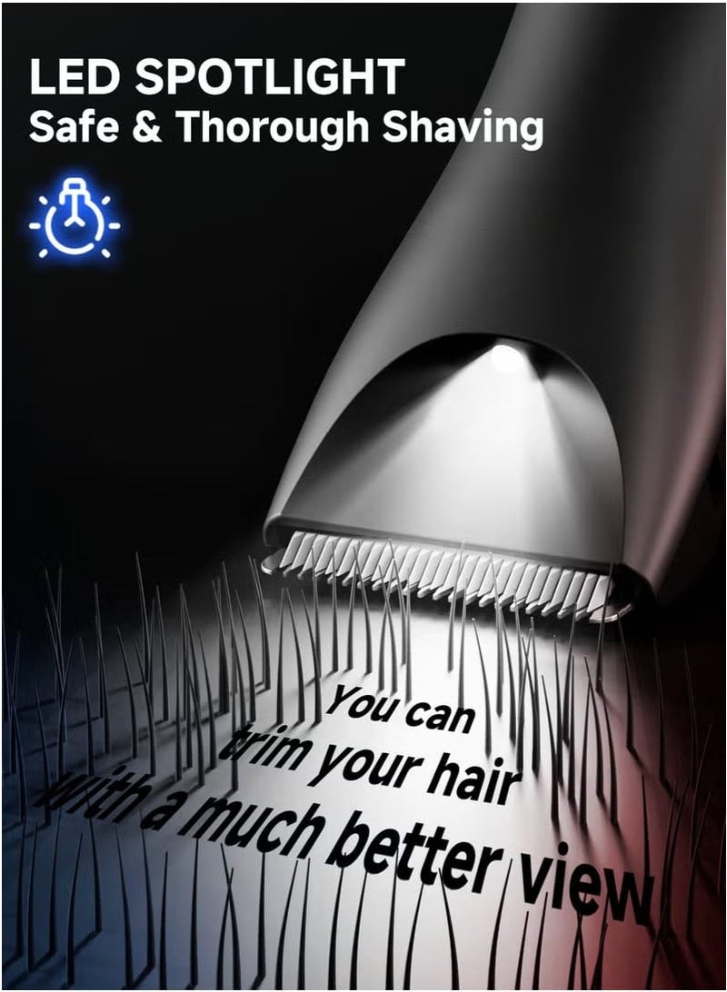 إسكدنيا مكينه حلاقه مناطق حساسه للرجال، ماكينة تشذيب الجسم آمنة قابلة لإعادة الشحن للاستخدام الجاف/الرطب - Image 5