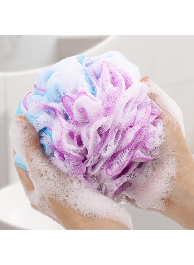 Pack of 6 Shower Puff Bath Sponge - Extra Soft Body Exfoliating Shower Sponge | Multicolor Skin Cleaning Bath Shower Scrunchie - Bath Scrubber for Body | Shower Loofah for Baby & Adults - Image 2