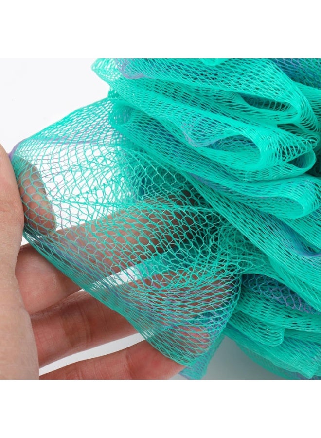 Pack of 6 Shower Puff Bath Sponge - Extra Soft Body Exfoliating Shower Sponge | Multicolor Skin Cleaning Bath Shower Scrunchie - Bath Scrubber for Body | Shower Loofah for Baby & Adults - Image 3