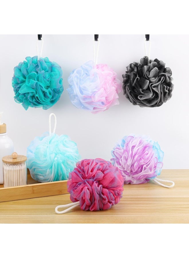 Pack of 6 Shower Puff Bath Sponge - Extra Soft Body Exfoliating Shower Sponge | Multicolor Skin Cleaning Bath Shower Scrunchie - Bath Scrubber for Body | Shower Loofah for Baby & Adults - Image 5