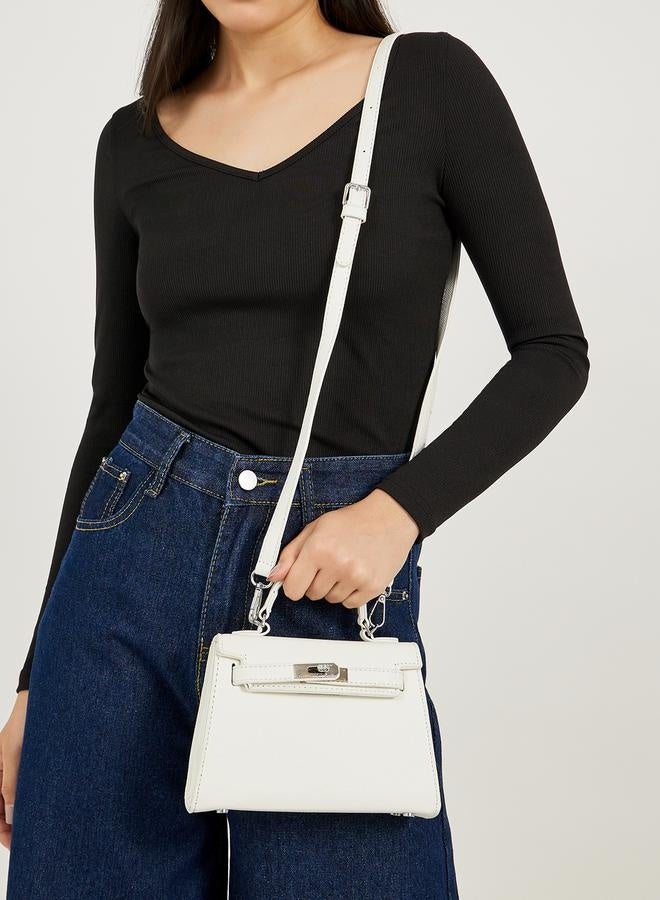 ستايلي حقيبة يد بقفل ملتوي وحزام قابل للفصل - Image 3