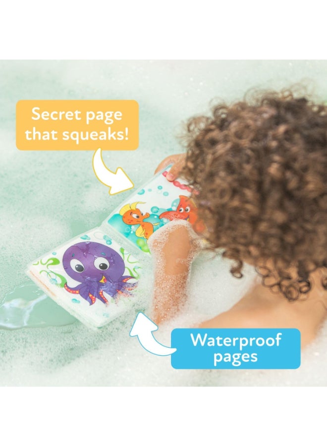Nuby Bath Book, Soft Waterproof Baby Bath Toy Book for Early Learning, Sensory Exploration, Story Time and Bath Time Entertainment, Assorted - Image 4