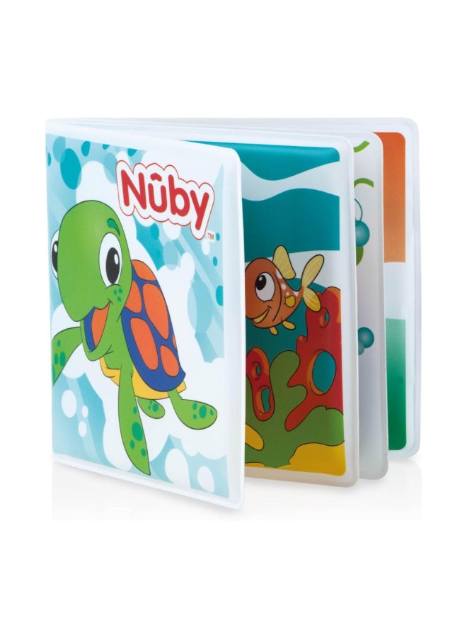 Nuby Bath Book, Soft Waterproof Baby Bath Toy Book for Early Learning, Sensory Exploration, Story Time and Bath Time Entertainment, Assorted - Image 1