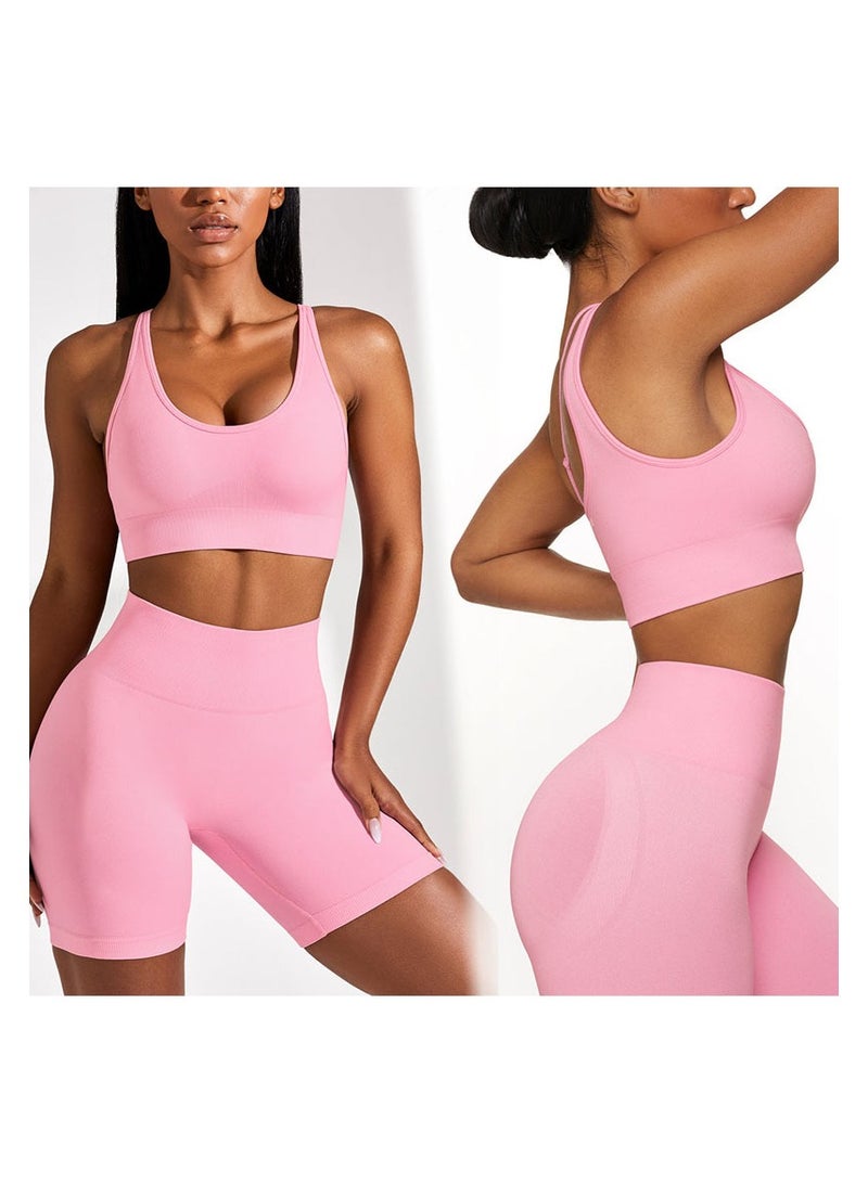 Women's Yoga Fitness Sports Bra Shorts Set - Image 2