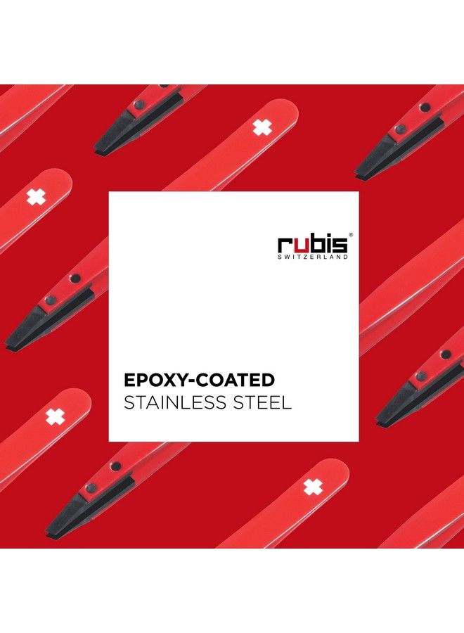 Rubis Classic Techno Swiss Cross Tweezers Epoxy Coated Stainless Steel For Precise Eyebrows And Hair Removal 1Ks101 - Image 4