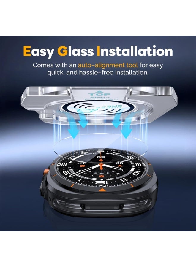 حافظة واقي شاشة Samsung Galaxy Watch 8 40 مم ملحقات ، غطاء وجه واقي ، مصد صلب مدمج في فيلم زجاجي مقسى - Image 5