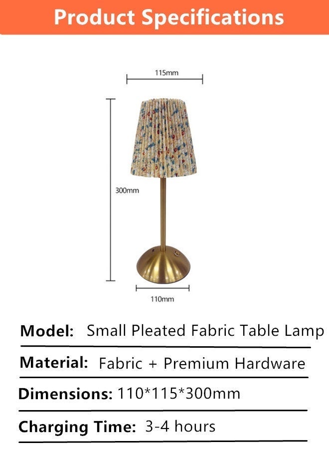 بولوز مصباح طاولة لغرفة النوم، إضاءة محيطة، مصابيح جانبية للسرير، مصباح طاولة بسيط بغطاء قماشي، مصباح قراءة مكتبي لغرفة الأطفال، غرفة المعيشة، المكتب، السكن الجامعي، مصباح طاولة لاسلكي قابل لإعادة الشحن، مصباح جانبي بغطاء قماشي، مصباح يعمل بالبطارية قابل للتعتيم، ضوء ليلي ثلاثي الاتجاهات لغرفة المعيشة، غرفة النوم، البار (زهور فاتحة اللون) - Image 2