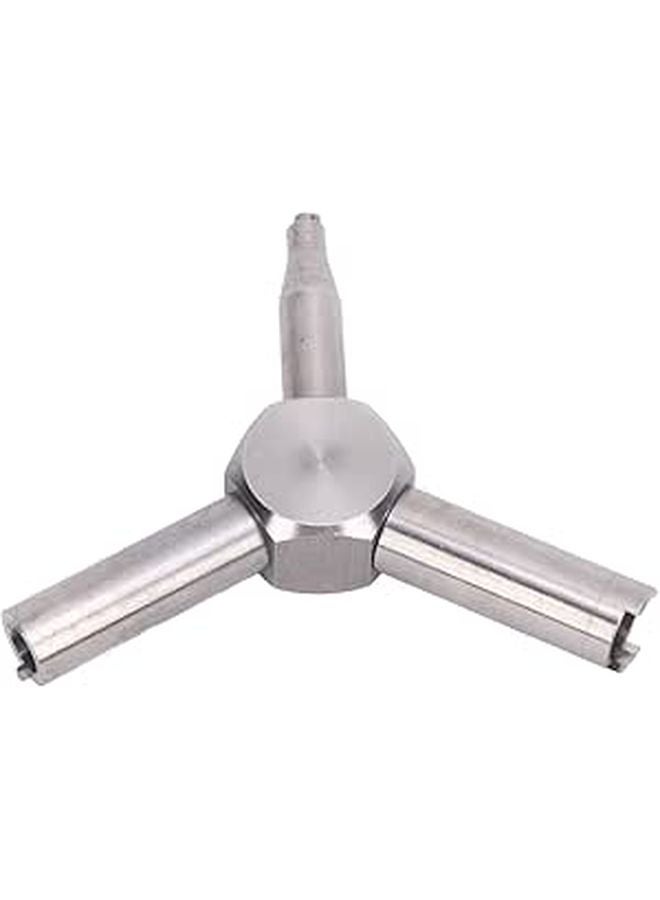 Stainless Steel Multifunctional Triangular Gas Valve Key Wrench Disassembly Tool - Image 1