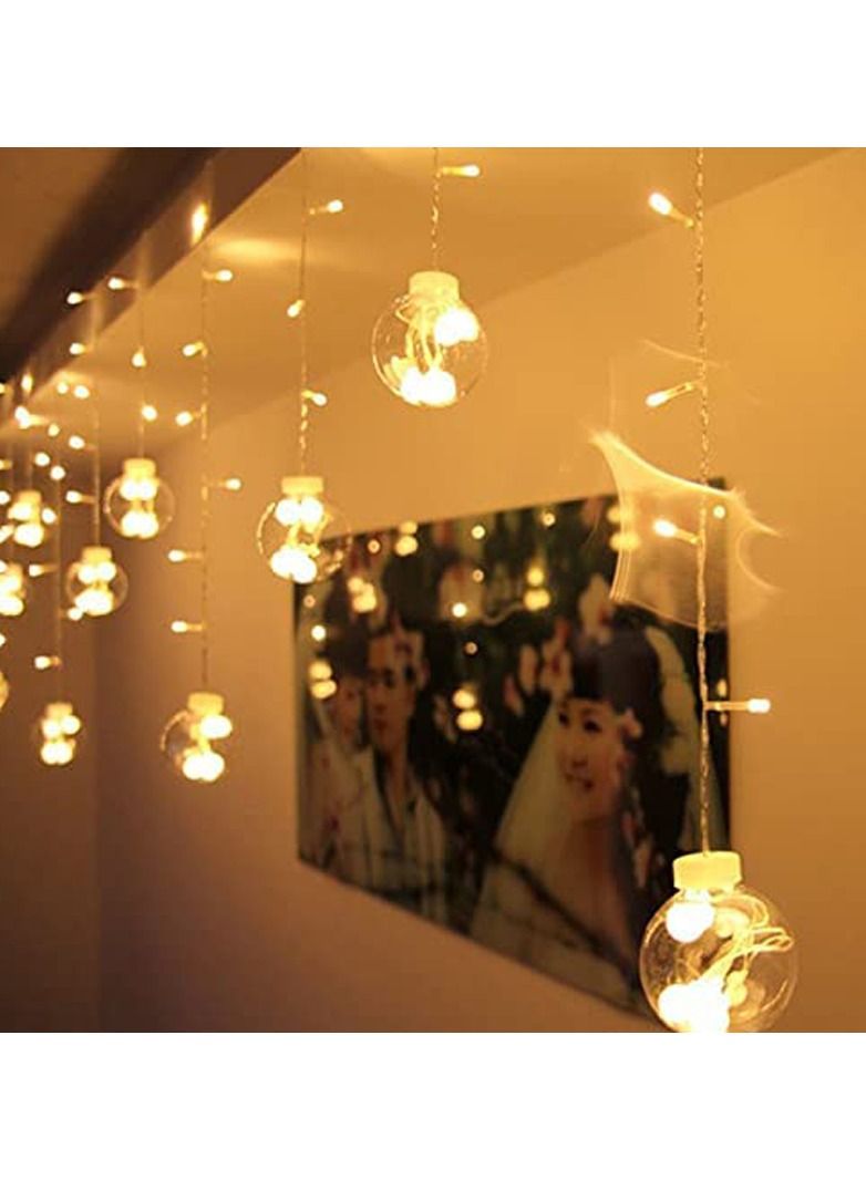 أضواء زينة كروية شفافة LED للأعياد في الهواء الطلق، أضواء سلسلة لتزيين حفلات الزفاف، أضواء صغيرة، وميض نوافذ المتاجر - Image 3