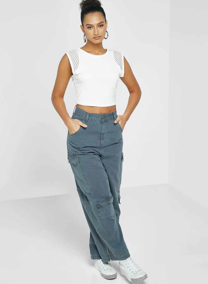 Ginger Mesh Detail T-Shirt