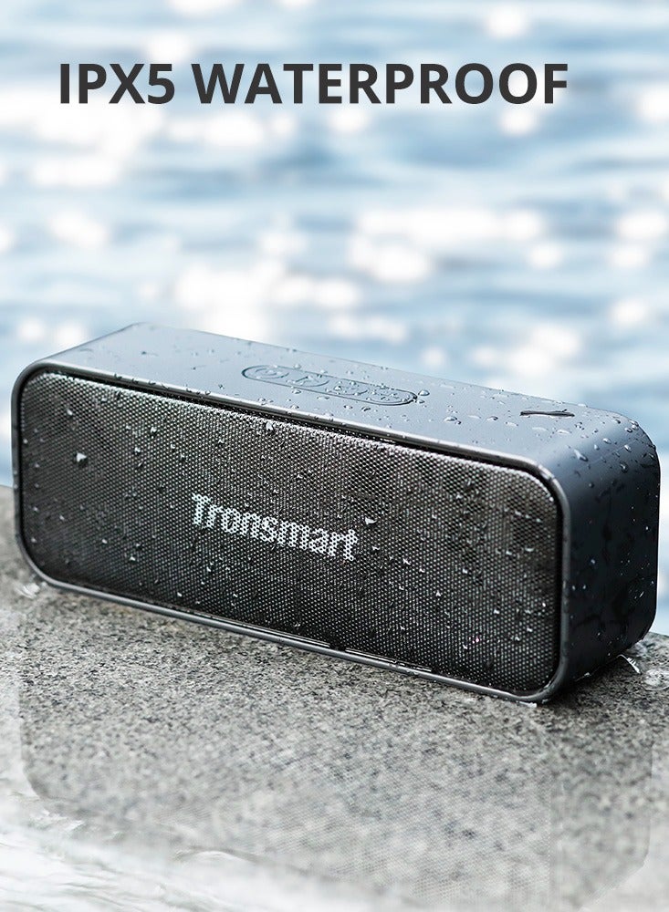 Tronsmart T2 Mini 2023 Portable Outdoor, Indoor Speaker, Bluetooth 5.3, IPX5 Waterproof, 18H Playtime, Stereo Sound, Aux, TF Card & U-Disk, Black - Image 1