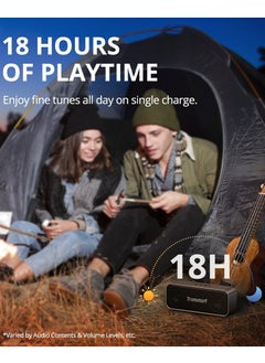 Tronsmart Tronsmart T2 Mini 2023 Portable Outdoor, Indoor Speaker, Bluetooth 5.3, IPX5 Waterproof, 18H Playtime, Stereo Sound, Aux, TF Card & U-Disk, Black  - Image 3