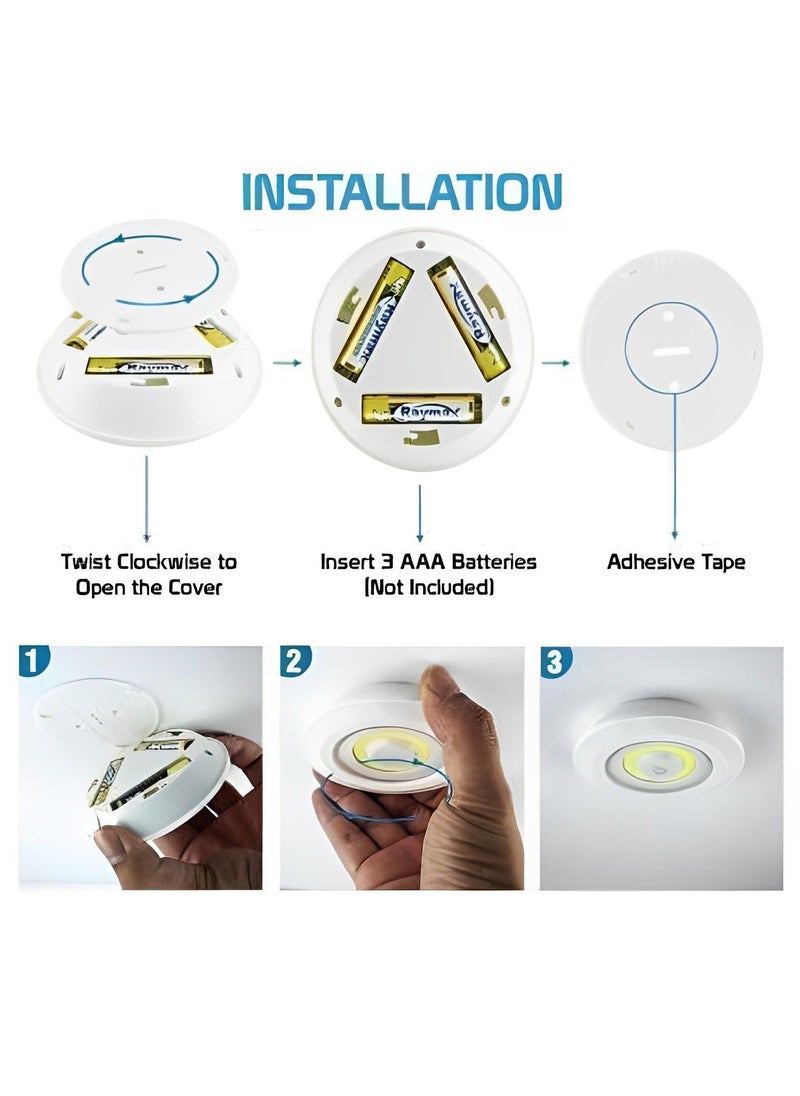 Generic - 3pcs under cabinet lights Battery Operated Wireless Smart LED Light with Remote Control, Led Light - Image 1