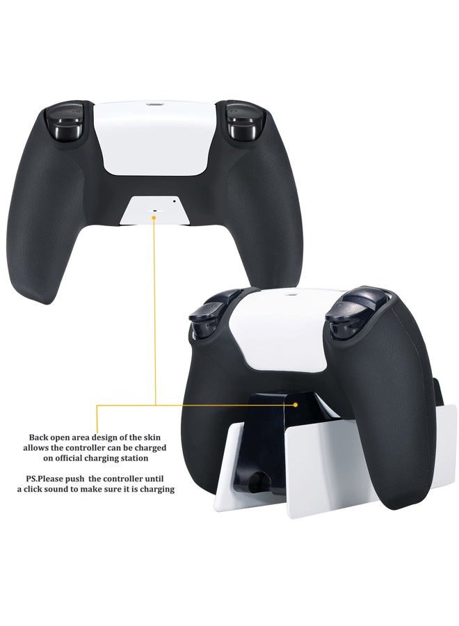 YoRHa Studded Printing Silicone Rubber Customizing Skin Cover for PS5 Dualsense Controller x 1(Graffiti) With Pro thumb grips x 8 - Image 5