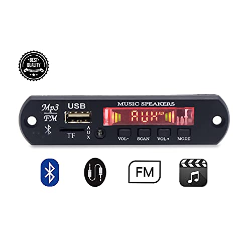 Electronicspices Electronic Spices Bluetooth MP3 Decoding Board Module with/USB/FM/AUX/TF Card and Remote Control - Image 3