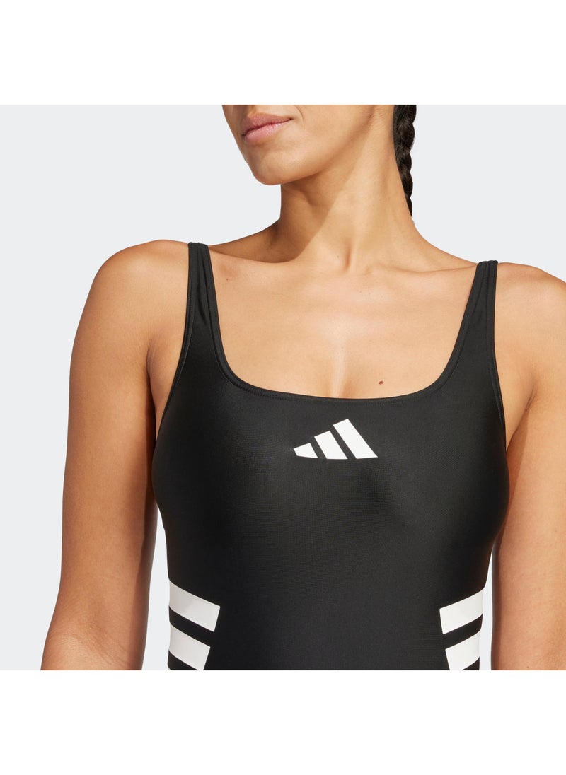 Adidas 3 Stripes U-Back Swimsuit - Image 3