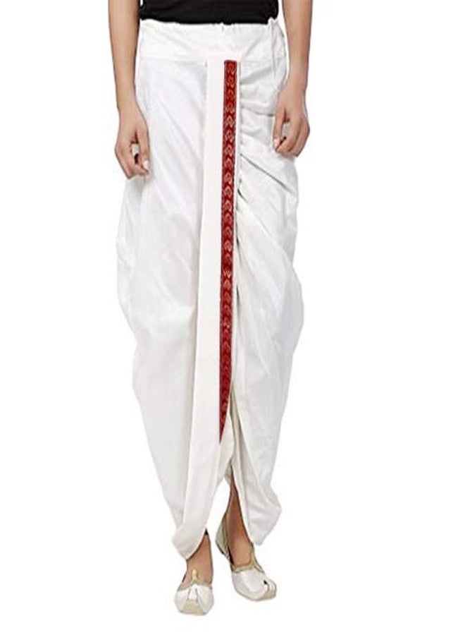 JMP Boy's Ready to Wear Cotton Stitched Dhoti Pants (White, Free Size) - Image 1