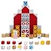 Allenjoy 80PCS Fall Autumn Farm Theme Magnetic Blocks STEM Educational Magnet Building Set for Kids Ages 3 Creative Birthday - Image 2