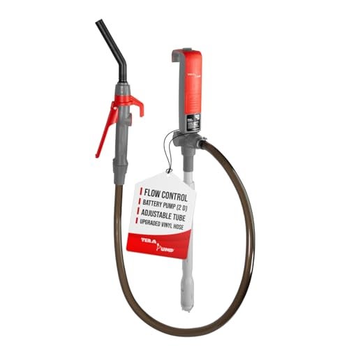 TERA PUMP Battery Operated Fuel Transfer Pump  Telescopic Intake 26 GPM Liquid Transfer Pump for Gas E15 E85 DEF Diesel