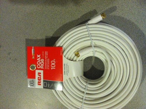 RCA VHW111NV White RG-6 Coaxial Cable With Ends (100 feet) - Image 3