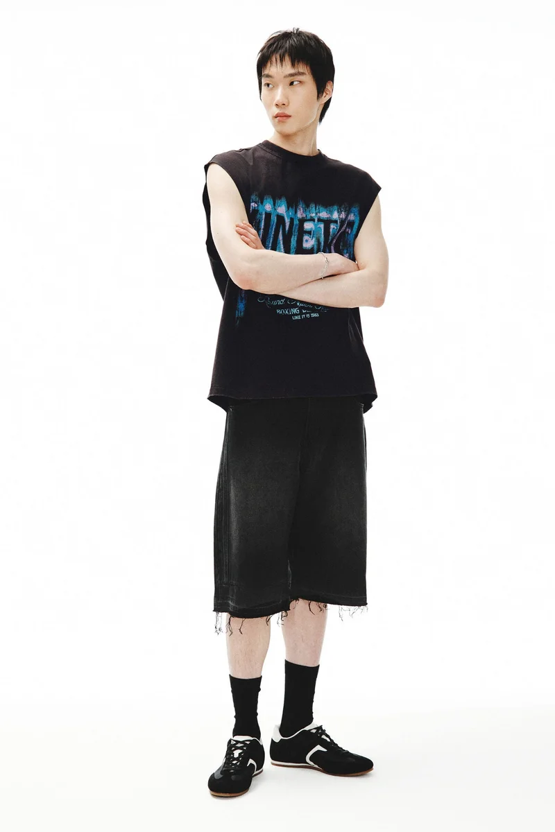 H&M Loose Fit Printed cotton vest top